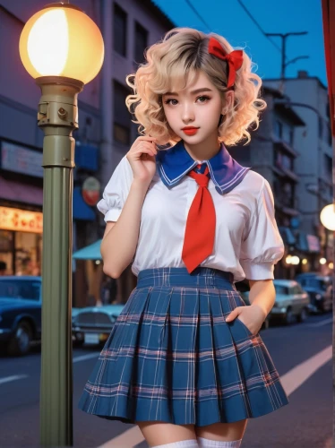 harajuku,anime japanese clothing,japanese kawaii,school skirt,schoolgirl,retro girl,japanese idol,sailor,kawaii girl,retro pin up girl,kantai collection sailor,pin-up model,vintage asian,school uniform,anime girl,vintage girl,pin-up girl,retro woman,japanese doll,50's style,Art,Classical Oil Painting,Classical Oil Painting 30