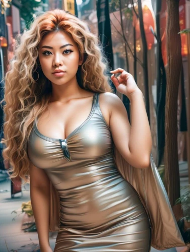 plus-size model,caramel color,caramel,lioness,african american woman,toni,santana,asian vision,golden haired,eurasian,golden color,thick,plus-size,kim,golden,femme fatale,nigeria woman,see-through clothing,spice,gold colored