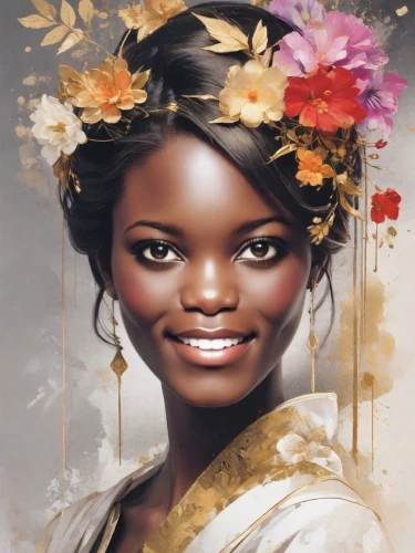 african woman,african american woman,beautiful african american women,african art,nigeria woman,girl in flowers,black woman,fashion illustration,flower girl,afro american girls,afro-american,girl in a wreath,benin,afro american,flowers png,cameroon,afroamerican,angolans,flower painting,beautiful girl with flowers,Digital Art,Ink Drawing
