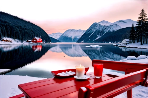 lake louise,outdoor dining,winter lake,winter drink,canadian rockies,winter background,winter landscape,british columbia,red bench,snow landscape,banff national park,landscape red,red tablecloth,west canada,whistler,maligne lake,christmas landscape,picnic table,landscape background,jasper national park,Illustration,Realistic Fantasy,Realistic Fantasy 19