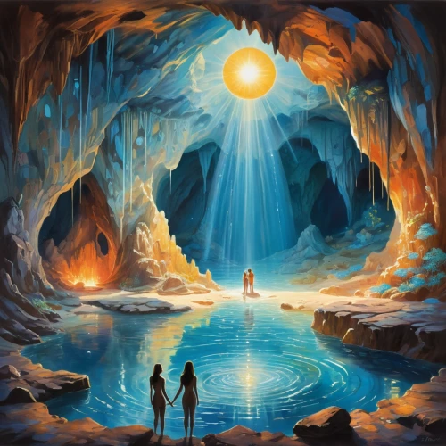 the blue caves,blue cave,blue caves,chasm,cave on the water,fantasy picture,underground lake,cave tour,sea caves,ice cave,sea cave,mirror of souls,cave,baptism of christ,pit cave,descent,the pillar of light,inner light,fantasy art,the mystical path,Illustration,Vector,Vector 07