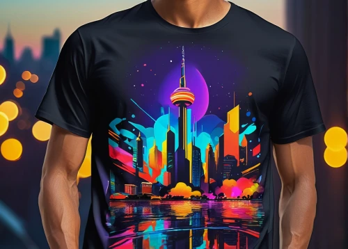 city skyline,colorful city,cn tower,cityscape,cntower,print on t-shirt,city scape,vector graphic,city,world digital painting,skyline,toronto,big city,fantasy city,city lights,abstract design,sky city,city ​​portrait,vector design,burj,Art,Classical Oil Painting,Classical Oil Painting 08