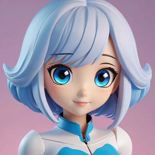 aqua,piko,kotobukiya,rei ayanami,3d model,3d figure,cute cartoon character,toori,doll's facial features,ganai,smurf figure,anime 3d,fuki,winterblueher,vector girl,kosmea,material test,cyan,idol,game figure,Unique,3D,3D Character