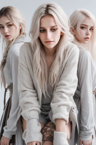 pale,staves,silvery,white rose snow queen,neutral color,elven,porcelain dolls,fur clothing,white lady,poppy,fur,white clothing,lycia,scandinavian style,elves,photo session in torn clothes,triplet lily,silver,love dove,swath,Photography,Realistic