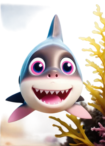 sea animal,cartilaginous fish,requiem shark,ray-finned fish,shark,yo-kai,rhino fish,sea-life,sea animals,sea devil,pilotfish,piaynemo,divemaster,bull shark,cachupa,cowfish,deep sea fish,diveevo,toothed whale,swimfin,Illustration,Abstract Fantasy,Abstract Fantasy 18