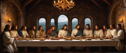 holy supper,last supper,christ feast,holy communion,nativity of christ,communion,long table,nativity of jesus,eucharist,pentecost,hors' d'oeuvres,all the saints,holy 3 kings,twelve apostle,all saints' day,eucharistic,carmelite order,feast,lord who rings,soup kitchen,Conceptual Art,Oil color,Oil Color 05