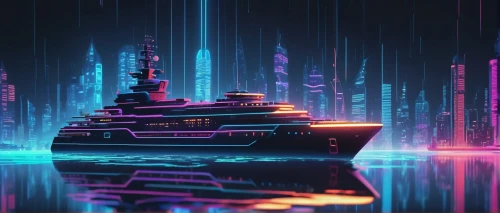 yacht,futuristic,futuristic landscape,cyber,80's design,cyberspace,cyberpunk,battleship,elektroboot,yachts,ilightmarine,boat landscape,alien ship,spaceship,boat,pineapple boat,factory ship,cinema 4d,futura,stealth ship,Illustration,Realistic Fantasy,Realistic Fantasy 19