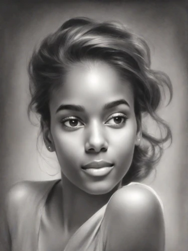 charcoal drawing,digital painting,girl portrait,girl drawing,charcoal pencil,graphite,african american woman,romantic portrait,portrait of a girl,oil painting,pencil drawing,young woman,charcoal,young lady,pencil drawings,world digital painting,artist portrait,chalk drawing,oil painting on canvas,woman portrait