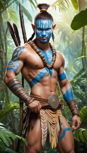 warrior east,tribal chief,aztec,barbarian,polynesian,shaman,shaka,tiger png,fantasy warrior,tribal,pachamanca,avatar,maya civilization,lone warrior,tantalus,warlord,tarzan,grog,blangkon,rabihorcado,Illustration,Japanese style,Japanese Style 01