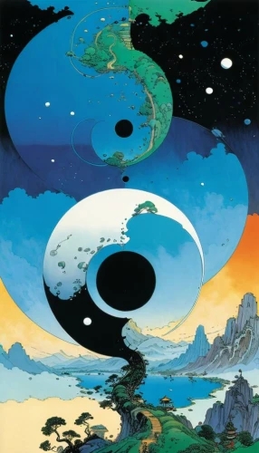 yinyang,yin-yang,yin yang,shirakami-sanchi,phase of the moon,dragon of earth,planetary system,planets,yin and yang,spheres,earth chakra,planet eart,planet,gas planet,mother earth,qi-gong,earth,cosmos,ori-pei,earth rise