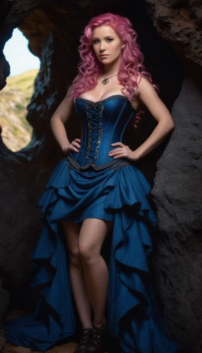 celtic woman,lycia,hoopskirt,ball gown,fae,fairy queen,celtic queen,blue enchantress,cinderella,faery,gothic dress,fairy tale character,pixie,rosa 'the fairy,fantasy woman,gothic fashion,faerie,cosplay image,social,fairytales,Illustration,American Style,American Style 07