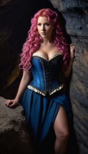 celtic woman,fantasy woman,celtic queen,the sea maid,corset,fantasy picture,fairy tale character,digital compositing,the blonde in the river,bodice,fae,aphrodite's rock,sorceress,fantasy girl,the enchantress,cosplay image,aphrodite,cinderella,lycia,rapunzel,Illustration,American Style,American Style 07