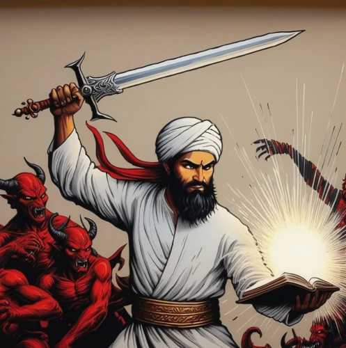 sikh,orientalism,islam,muhammad,biblical narrative characters,pure arab blood,koran,heroic fantasy,pure-blood arab,muslims,massively multiplayer online role-playing game,persecution,barbaric,islamic,dastar,ortahisar,nabibia,zoroastrian novruz,khazne al-firaun,genghis khan,Illustration,Children,Children 01