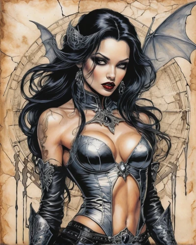 dark angel,fantasy woman,gothic woman,huntress,female warrior,black angel,vampire woman,goth woman,death angel,breastplate,catwoman,fantasy art,heroic fantasy,sorceress,bat,femme fatale,the enchantress,birds of prey-night,birds of prey,evil woman,Illustration,Abstract Fantasy,Abstract Fantasy 05