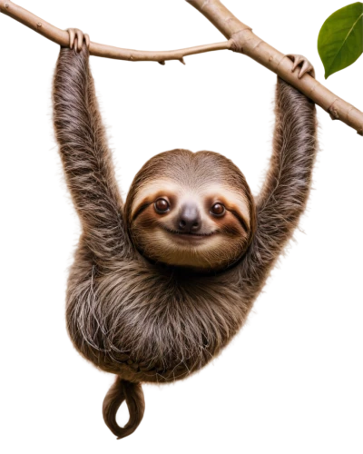 three-toed sloth,pygmy sloth,two-toed sloth,sloth,tree sloth,slothbear,hanging panda,slow loris,hammocks,hammock,hanging,loris,anthropomorphized animals,mustelid,tree swing,luwak,he is climbing up a tree,mustelidae,coatimundi,cute animal,Conceptual Art,Fantasy,Fantasy 10