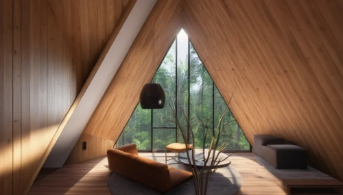wood window,wooden windows,modern room,timber house,wooden roof,daylighting,attic,bedroom window,wigwam,wooden sauna,3d rendering,bamboo curtain,inverted cottage,cubic house,livingroom,folding roof,wooden beams,archidaily,small cabin,tipi,Photography,General,Realistic