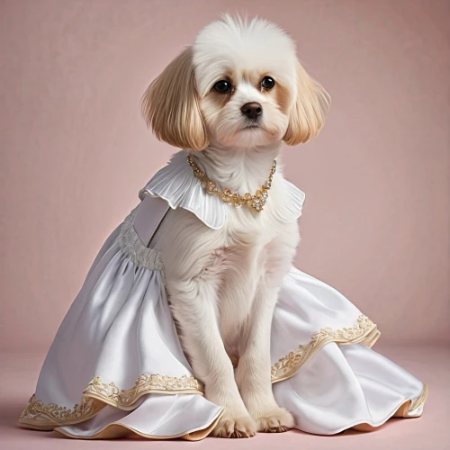 king charles spaniel,pekingese,princess sofia,haute couture,animals play dress-up,dog angel,a princess,debutante,cavalier king charles spaniel,ball gown,chinese imperial dog,lhasa apso,shih tzu,havanese,shih-poo,bridal clothing,maltese,bridal dress,cavapoo,cavalier,Photography,General,Realistic