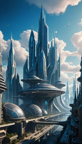 futuristic landscape,futuristic architecture,fantasy city,ancient city,valerian,sci fiction illustration,sci fi,imperial shores,scifi,sci - fi,sci-fi,fantasy world,metropolis,alien world,sky space concept,alien planet,utopian,fantasy landscape,futuristic art museum,solar cell base,Conceptual Art,Fantasy,Fantasy 14