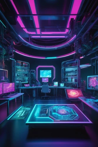 ufo interior,cyberspace,sci fi surgery room,cyber,computer room,spaceship space,scifi,futuristic landscape,80's design,3d render,3d background,cinema 4d,futuristic,neon human resources,neon coffee,cyberpunk,sci - fi,sci-fi,neon,neon light,Illustration,Vector,Vector 08