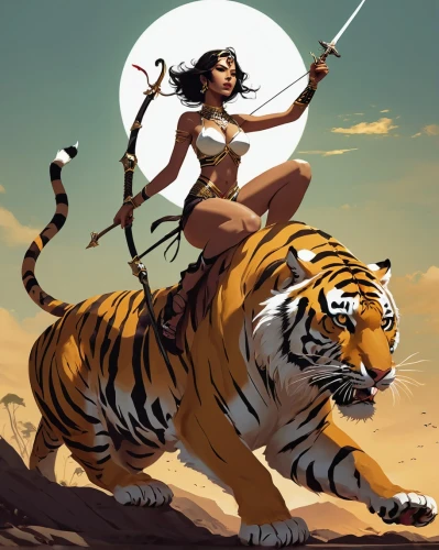warrior woman,female warrior,she feeds the lion,tiger lily,cat warrior,tiger,bengal,asian tiger,fantasy picture,a tiger,fantasy art,bengal tiger,world digital painting,huntress,shiva,tigerle,strong women,strong woman,lioness,mulan,Conceptual Art,Fantasy,Fantasy 06