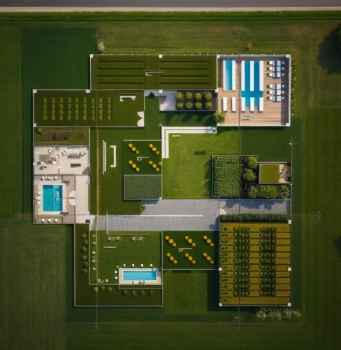 dji agriculture,soccer field,football pitch,football field,baseball field,baseball diamond,solar farm,farms,suitcase in field,agricultural engineering,military training area,athletic field,facility,overhead shot,aerial photography,agriculture,drone image,airfield,sewage treatment plant,aerial shot,Photography,General,Natural