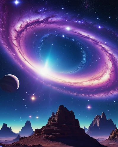 spiral galaxy,galaxy,cosmos,universe,space art,the universe,astronomy,cosmic eye,saturnrings,bar spiral galaxy,planetary system,cosmic,starscape,galaxy collision,andromeda,astronomical,planets,colorful spiral,scene cosmic,celestial bodies,Illustration,Retro,Retro 18