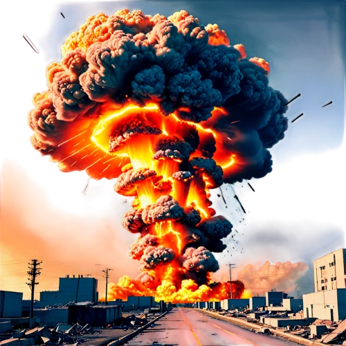 explosion destroy,detonation,explosions,nuclear explosion,explosion,atomic bomb,nuclear bomb,explode,mushroom cloud,doomsday,nuclear weapons,apocalyptic,explosive,nuclear war,atomic age,exploding,armageddon,cleanup,hydrogen bomb,bombard,Conceptual Art,Sci-Fi,Sci-Fi 28