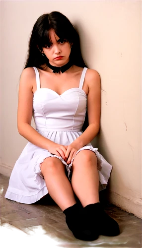 girl sitting,depressed woman,woman sitting,photo session in torn clothes,torn dress,girl in white dress,cd cover,female model,the girl in nightie,anxiety disorder,white clothing,female doll,girl in cloth,young woman,humita,see-through clothing,drug rehabilitation,asian woman,girl on a white background,white dress,Art,Classical Oil Painting,Classical Oil Painting 41