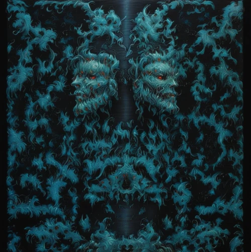 ikat,turquoise wool,regenerative,tapestry,symbiotic,turmoil,aura,kaleidoscope,blue painting,blue mold,mandelbulb,blue peacock,turquoise,nebula 3,kimono fabric,blue cave,mandelbrodt,ghost pattern,uv,curtain,Illustration,Japanese style,Japanese Style 18