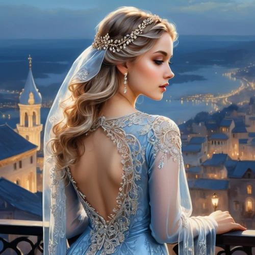 bridal jewelry,ball gown,bridal clothing,cinderella,the snow queen,bridal dress,evening dress,bridal accessory,elsa,diadem,rapunzel,the carnival of venice,wedding dresses,enchanting,wedding gown,white rose snow queen,princess' earring,celtic woman,fantasy picture,suit of the snow maiden,Illustration,Realistic Fantasy,Realistic Fantasy 42