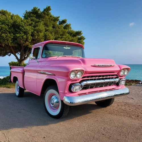 chevrolet delray,edsel bermuda,1957 chevrolet,chevrolet 150,pink car,pickup-truck,pink beach,dodge la femme,chevrolet c/k,pickup truck,ford truck,cuba beach,pickup trucks,1955 ford,chevrolet,chevrolet beauville,nash metropolitan,chevrolet advance design,chevrolet silverado,cuba havana,Photography,General,Realistic