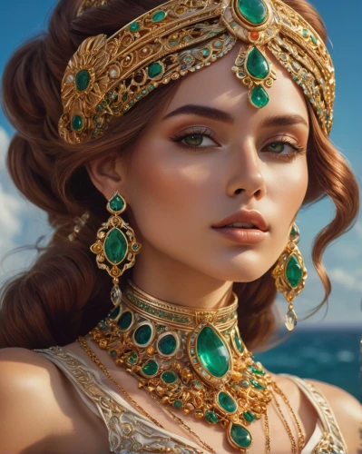 cleopatra,ancient egyptian girl,gold jewelry,jewelry,jewellery,bridal jewelry,gift of jewelry,thracian,fantasy portrait,fantasy art,diadem,adornments,egyptian,arabian,moana,polynesian girl,athena,body jewelry,radha,jewelry（architecture）,Illustration,Japanese style,Japanese Style 16