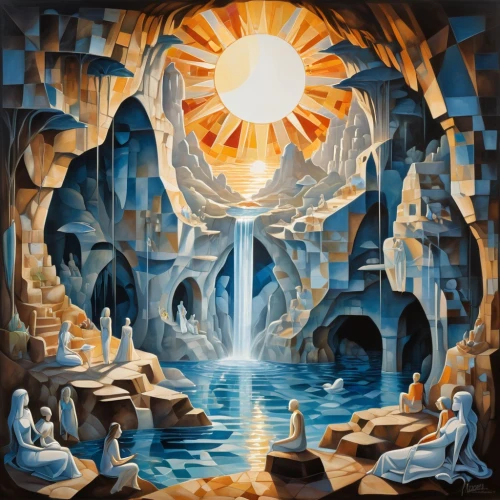 portal,hall of the fallen,the pillar of light,atlantis,salt mine,games of light,ice castle,fantasy picture,helios,pilgrimage,dungeons,fantasy art,auqarium,mirror of souls,fantasia,ascension,pillar of fire,utopian,metropolis,hinnom,Art,Artistic Painting,Artistic Painting 45