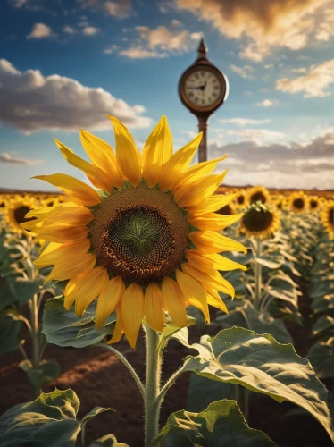 spring forward,four o'clock flower,flower clock,time pressure,time pointing,sunflower field,flow of time,flower background,flower in sunset,stop watch,time spiral,photo manipulation,time and attendance,clock face,time passes,sunburst background,clock,clocks,time,helianthus sunbelievable,Photography,General,Commercial