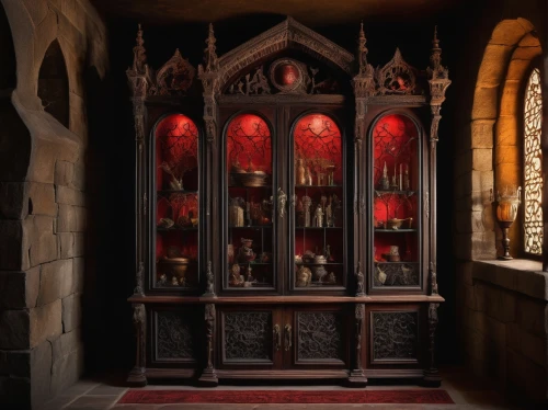 medieval hourglass,knight pulpit,altar bell,sepulchre,dracula's birthplace,chamber,medieval architecture,crypt,china cabinet,dolls houses,blood church,pipe organ,benedictine,candlemaker,wine cellar,medieval,church organ,portcullis,stalls,stained glass windows,Art,Classical Oil Painting,Classical Oil Painting 22