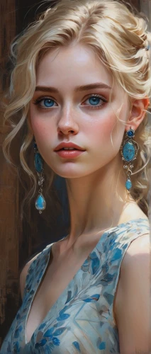 fantasy portrait,mystical portrait of a girl,world digital painting,jessamine,the blonde in the river,portrait background,girl in a long,fantasy art,oil painting,portrait of a girl,young woman,elsa,girl portrait,blonde woman,heroic fantasy,fae,blue enchantress,blue jasmine,custom portrait,woman face,Conceptual Art,Fantasy,Fantasy 15