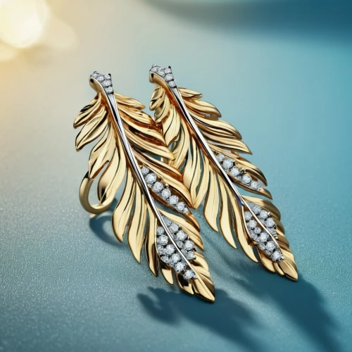 feather jewelry,jewelry florets,liberty spikes,gold jewelry,jewelry（architecture）,jewelry manufacturing,house jewelry,christmas jewelry,hairpins,fir tree decorations,earrings,pine cone pattern,art deco ornament,jewelries,gold filigree,pinecones,pine cones,feather bristle grass,grass fronds,hawk feather,Photography,General,Realistic