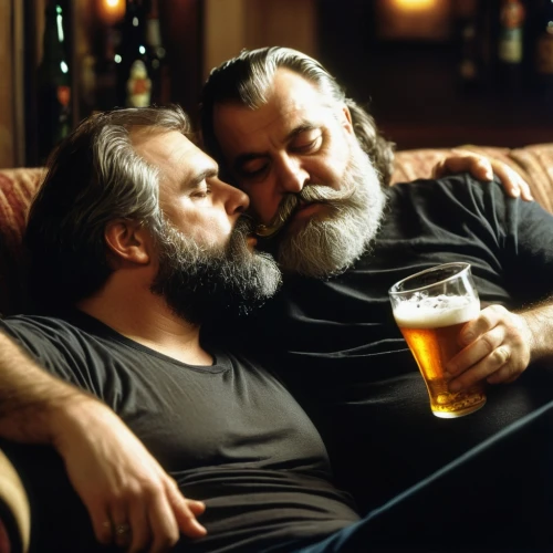 gay love,man love,hemmingway,men sitting,gay couple,gay men,i love beer,beer match,man and boy,drinking party,inter-sexuality,glbt,forbidden love,craft beer,two types of beer,happy father's day,father's day,fuller's london pride,drinking,old couple,Conceptual Art,Sci-Fi,Sci-Fi 02
