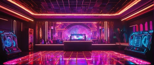 ufo interior,nightclub,jukebox,80's design,neon coffee,cyberpunk,retro diner,80s,disco,computer room,neon,neon tea,arcade,dungeon,sci fi surgery room,aesthetic,neon ghosts,neon cocktails,interiors,game room,Photography,General,Sci-Fi