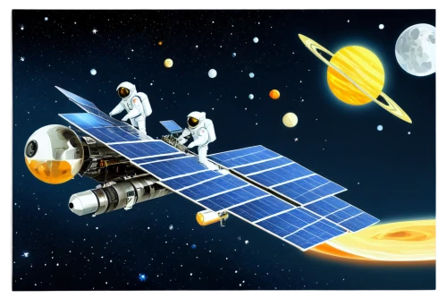 earth station,iss,space walk,aerospace manufacturer,satellites,spacewalks,astropeiler,soyuz,spacewalk,astronira,space station,astronautics,satellite,heliosphere,nasa,satellite express,lunar prospector,space craft,solar dish,space probe,Illustration,Vector,Vector 13