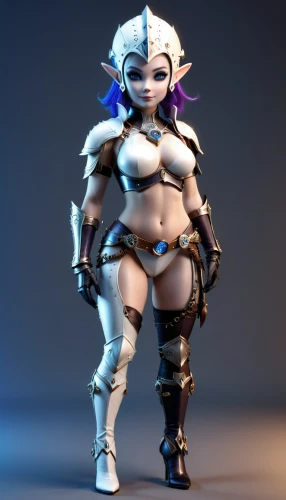 3d model,3d figure,3d render,female warrior,3d rendered,scandia gnome,sculpt,game figure,smurf figure,mezzelune,cosmetic,tiber riven,material test,winterblueher,doll figure,female doll,game character,fantasy warrior,armour,gradient mesh,Unique,3D,3D Character