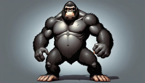 gorilla,kong,silverback,ape,chimp,chimpanzee,king kong,baboon,mandrill,primate,great apes,orangutan,brute,common chimpanzee,gorilla soldier,war monkey,penguin enemy,monkey banana,the monkey,greyskull