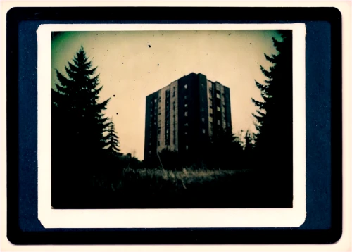 lubitel 2,pripyat,tower block,retro frame,block of flats,house in the forest,high-rise building,polaroid,agfa isolette,buildings,apartment block,high-rises,appartment building,apartment-blocks,high rises,kleinbild film,stalin skyscraper,lostplace,apartment building,stalinist skyscraper,Illustration,Realistic Fantasy,Realistic Fantasy 47