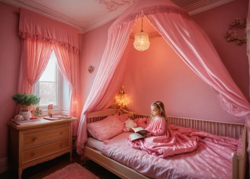 the little girl's room,children's bedroom,bedroom,baby room,beauty room,girl in bed,canopy bed,children's room,doll house,danish room,sleeping room,room newborn,ornate room,kids room,doll kitchen,guest room,pink chair,children's fairy tale,guestroom,nursery decoration,Photography,General,Fantasy