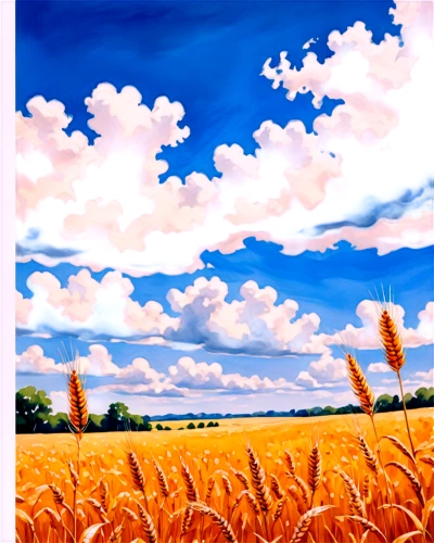 wheat field,wheat fields,wheat crops,field of cereals,grain field,cornfield,crops,grain field panorama,wheat ears,corn field,barley field,landscape background,farm background,wheat grain,straw field,strand of wheat,grain,wheat,wheat grasses,rural landscape,Illustration,Paper based,Paper Based 25