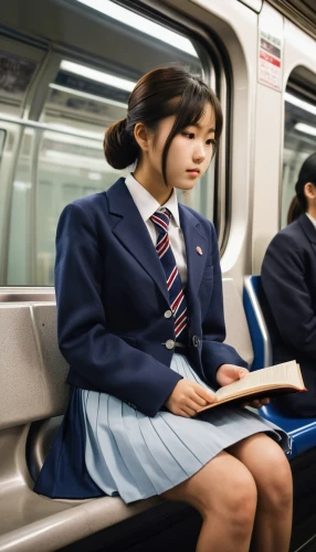 girl studying,the girl at the station,azusa nakano k-on,tokyo,korea subway,south korea subway,schoolgirl,the girl studies press,shirakami-sanchi,tokyo ¡¡,japan,harajuku,korail,girl sitting,anime japanese clothing,school uniform,reading,school skirt,readers,osaka,Photography,General,Realistic