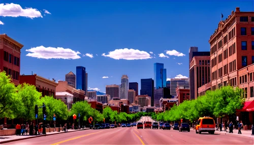 city scape,urban landscape,colorful city,minneapolis,chicago,chicago skyline,denver,city life,austin,dallas,seattle,business district,downtown,skyline,the city,big city,moc chau hill,cartoon video game background,houston,city,Illustration,Realistic Fantasy,Realistic Fantasy 02