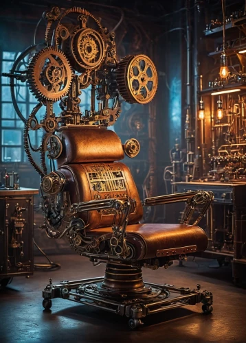 clockmaker,scientific instrument,machinery,watchmaker,projectionist,steampunk,mechanical puzzle,steampunk gears,distillation,old calculating machine,combination machine,sewing machine,simple machine,network mill,mechanical,metal lathe,riveting machines,steam engine,sewing factory,film projector,Illustration,Realistic Fantasy,Realistic Fantasy 13