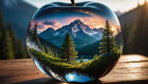 glass painting,glass sphere,crystal ball-photography,glass vase,lensball,wood mirror,landscape background,glass jar,photo manipulation,fantasy picture,world digital painting,decanter,lens reflection,crystal ball,mirror in the meadow,vase,background view nature,fantasy landscape,glass series,glass picture,Photography,General,Fantasy