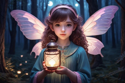 little girl fairy,fairy lanterns,faerie,faery,fairy,child fairy,angel lanterns,cupido (butterfly),fairy tale character,aurora butterfly,fairy queen,rosa 'the fairy,rosa ' the fairy,mystical portrait of a girl,fairies aloft,fairies,evil fairy,garden fairy,fairy dust,vanessa (butterfly),Illustration,Realistic Fantasy,Realistic Fantasy 45